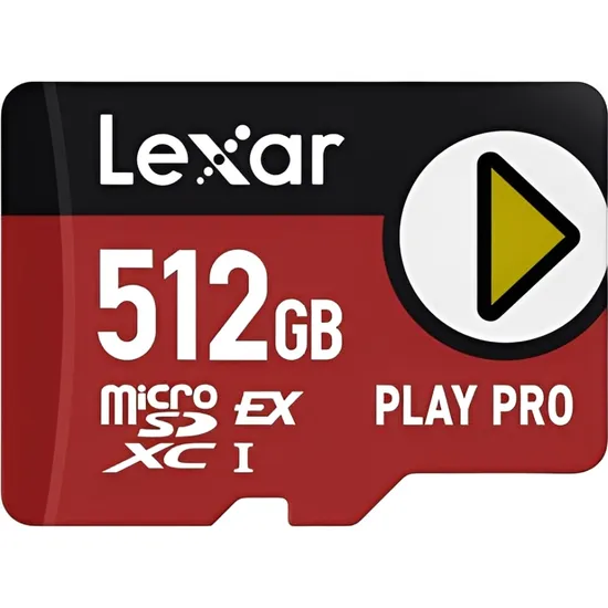 Cartão de Memória Micro SD Express Lexar Play Pro 900-600MB/s para Nintendo Switch 2 512 GB (LMSXPS0512G-BNNNG)