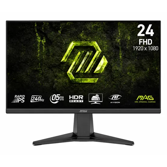 Monitor 23.8" MSI Mag 245F X24 FHD 0,5MS/240HZ/2XHDMI/1XDP Preto