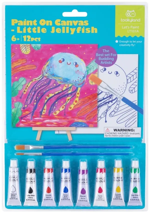 Kit de Pintura sobre Tela Tookyland Paint On Canvas - LT101A (12 peças)