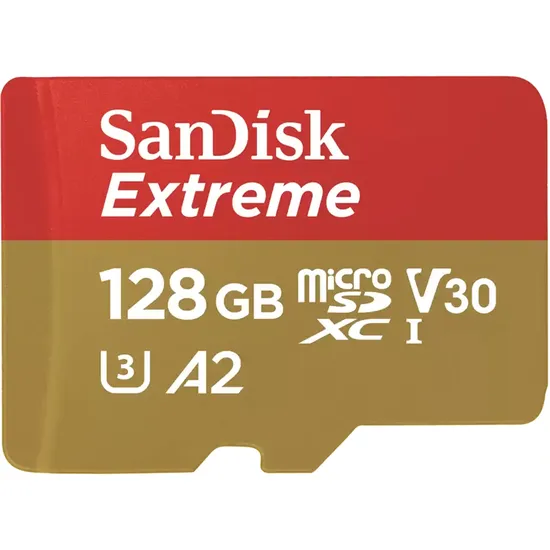 Cartão de Memória Sandisk Extreme SDSQXA1-128G-GN6MA - 128 GB - Micro SD com Adaptador - 160 MB/s