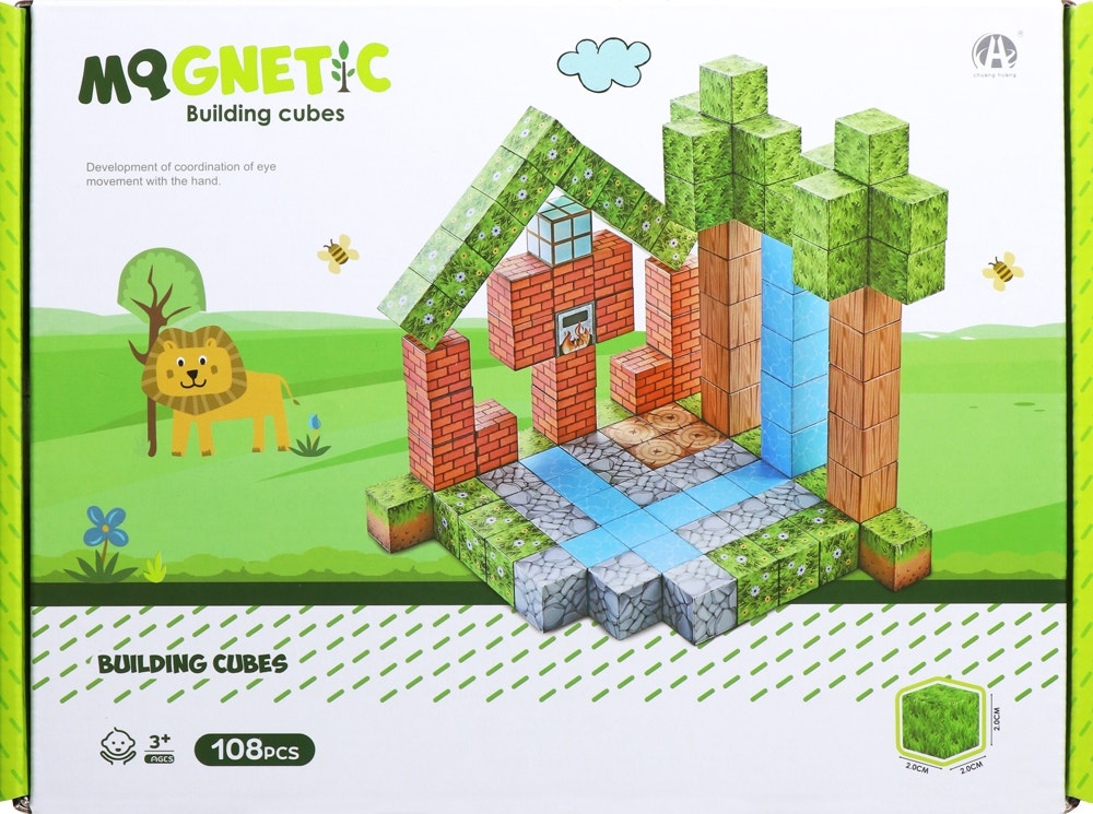 Jogo de Cubos Magnéticos de Construção Magnetic Chuang Huang - CH1323 (108 peças)