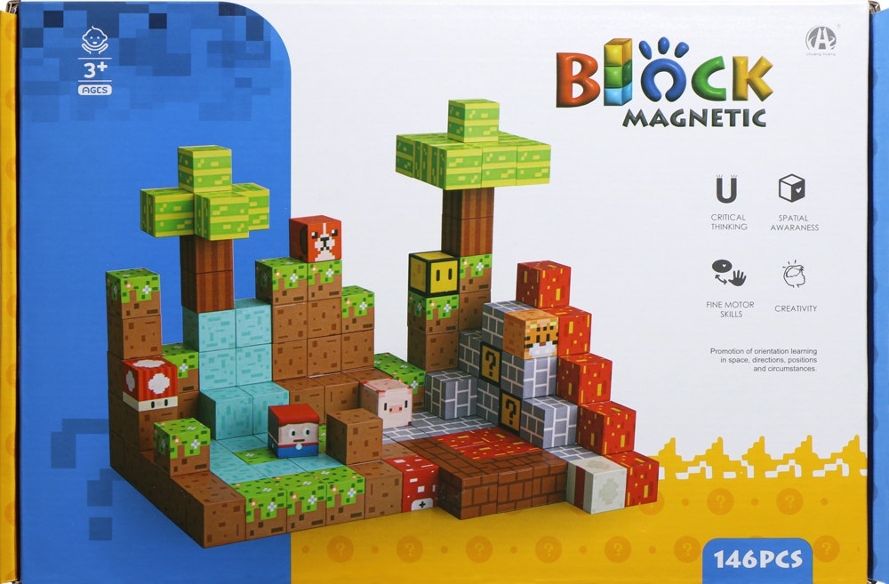 Bloco Magnético de Construção Cubos Magnéticos Chuang Huang - CH1380 (146 peças)