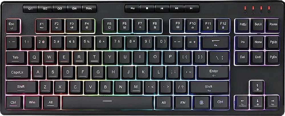 Teclado com Fio Gamer Redragon Shiva 87 K516-RGB Preto