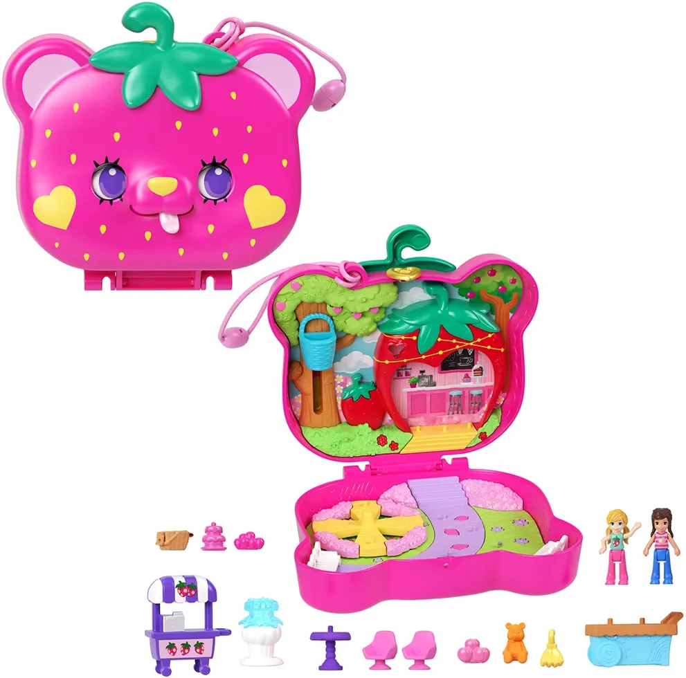 Jogo Polly Pocket Straw-beary Patch Compacto Mattel - FRY35-HRD35
