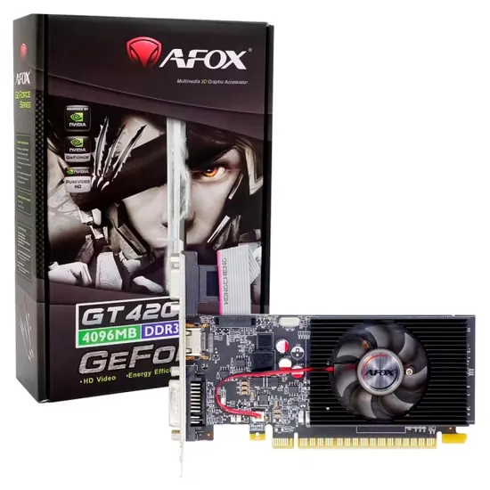 Placa de vídeo VGA GT420 4GB Afox DDR3 128BIT AF420-4096D3L5