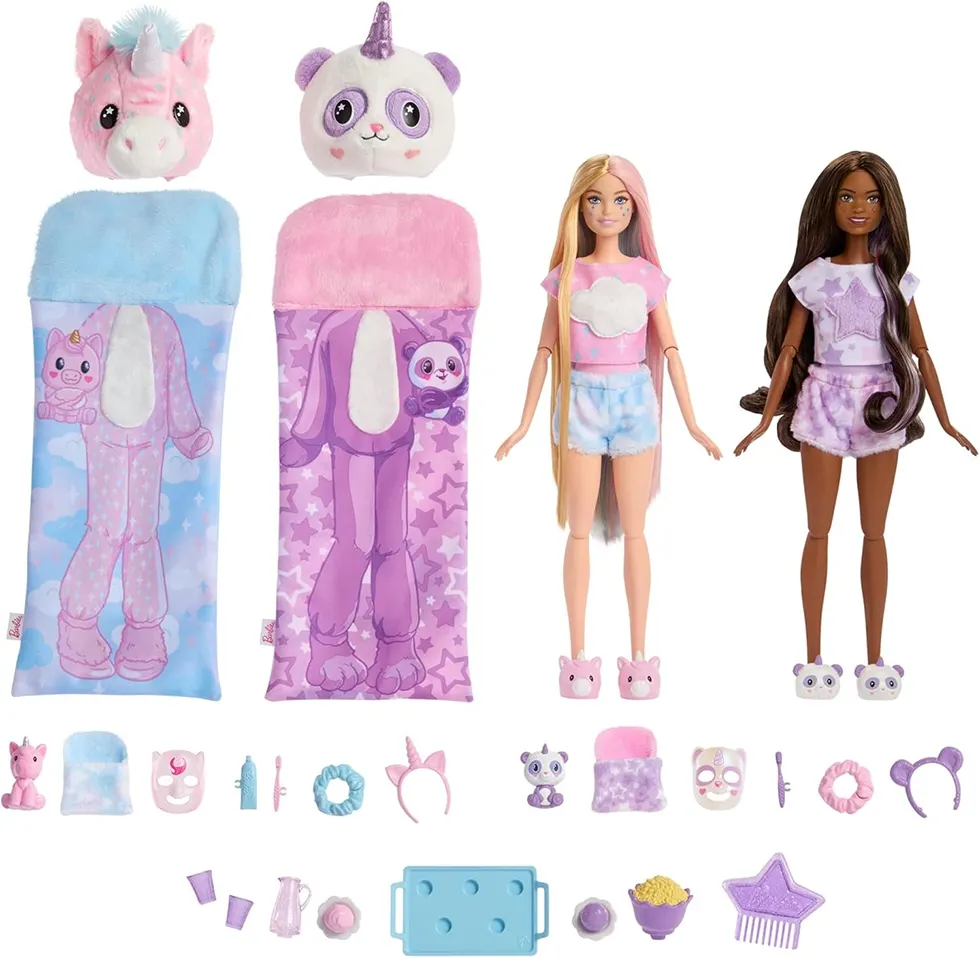 Kit Muñecas Barbie Cutie Reveal Slumber Party HRY15 - Mattel