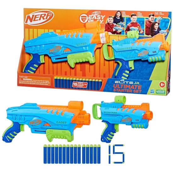 Kit de Pistolas Nerf Elite Junior Ultimate Starter Dardos