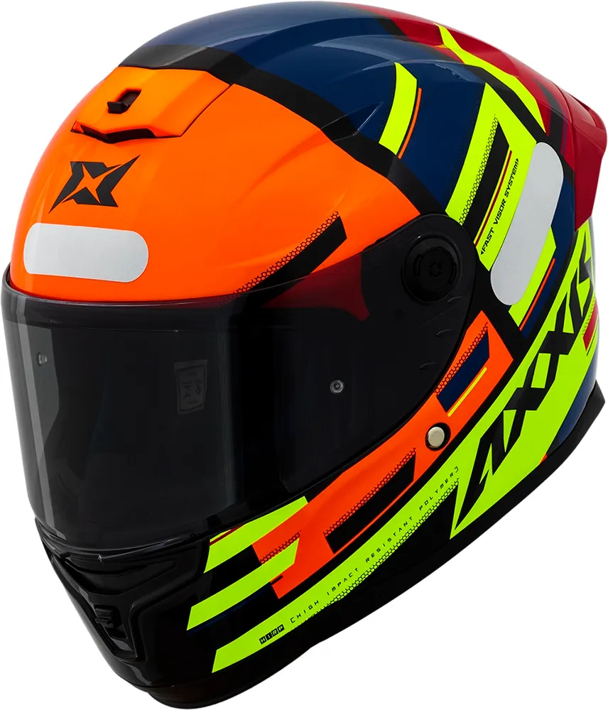 Capacete para Moto Axxis Hummer S Pipe A3 - Tamanho L (59-60) - Gloss Amarelo Fluor