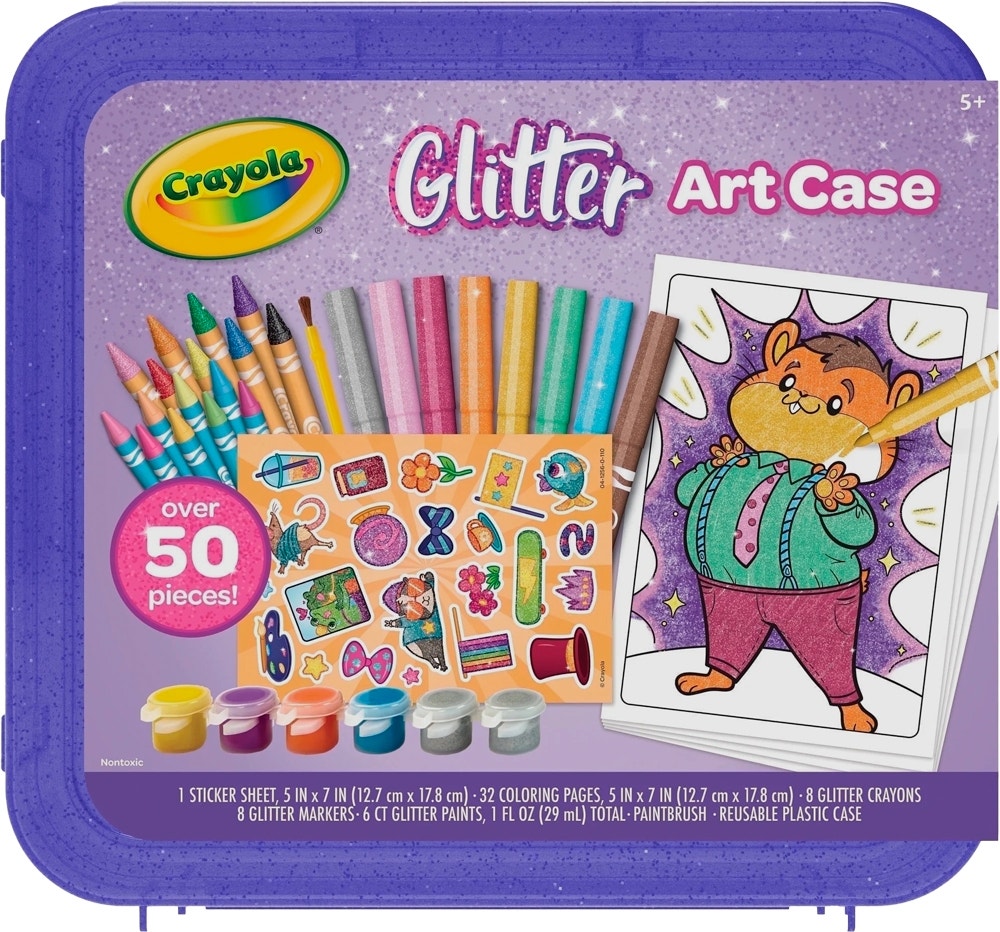 Estojo Crayola Glitter Art Case 04-1256 (50 peças)