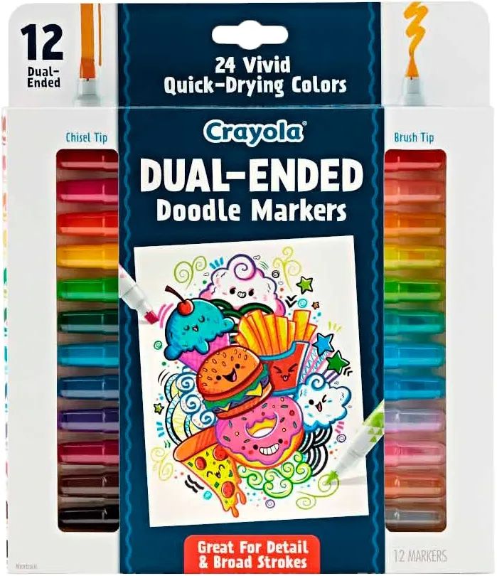 Marcador Crayola de Dupla Ponta Rabiscos 58-8314 (12 unidades)