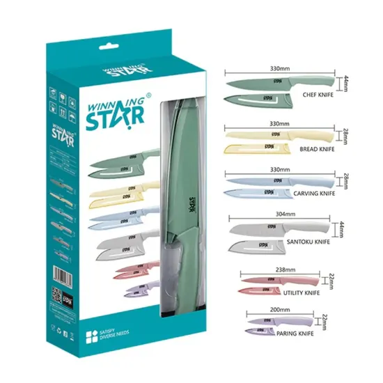 Kit de Facas Winningstar ST-7808 - 6 Peças