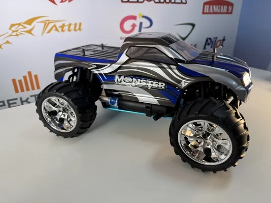 Carro Himoto 1/10 Eldorado Truck .18 Nitro 4x4 Prata/Azul HI6101