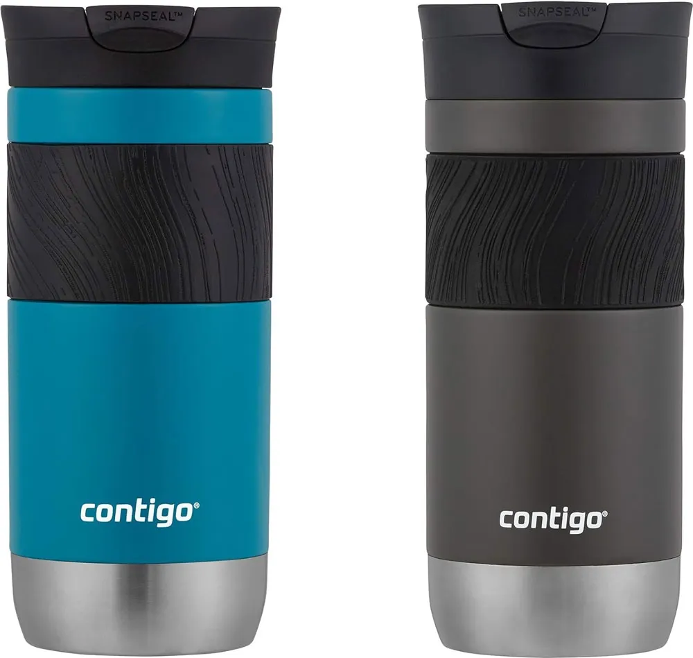 Kit de Copo Térmico Contigo Byron 473ml - Zimbro/Saquê