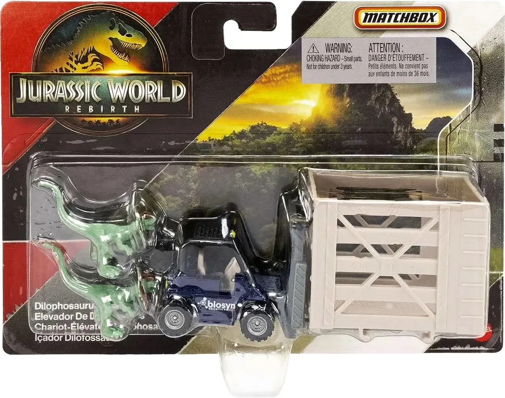 Brinquedo Dilofossauro Elevador Caminhão de Brinquedo Jurassic World Mattel - JGM09
