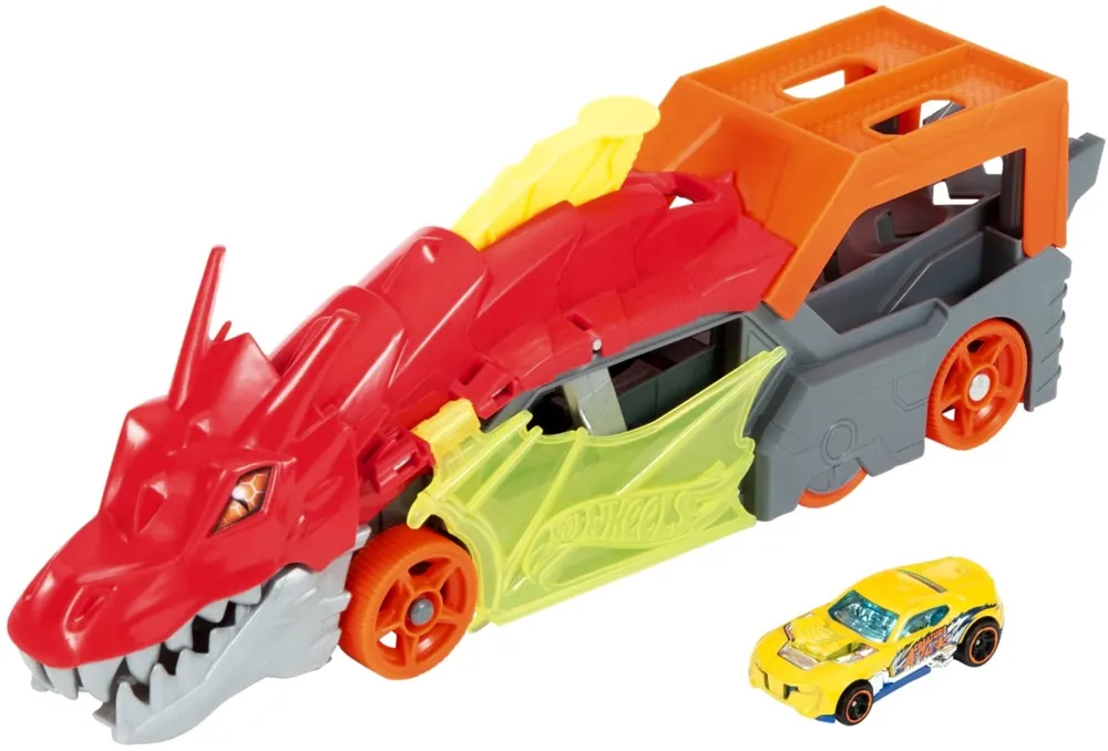 Caminhão Transporte Hot Wheels City Dragão Lançador Mattel - GTK42
