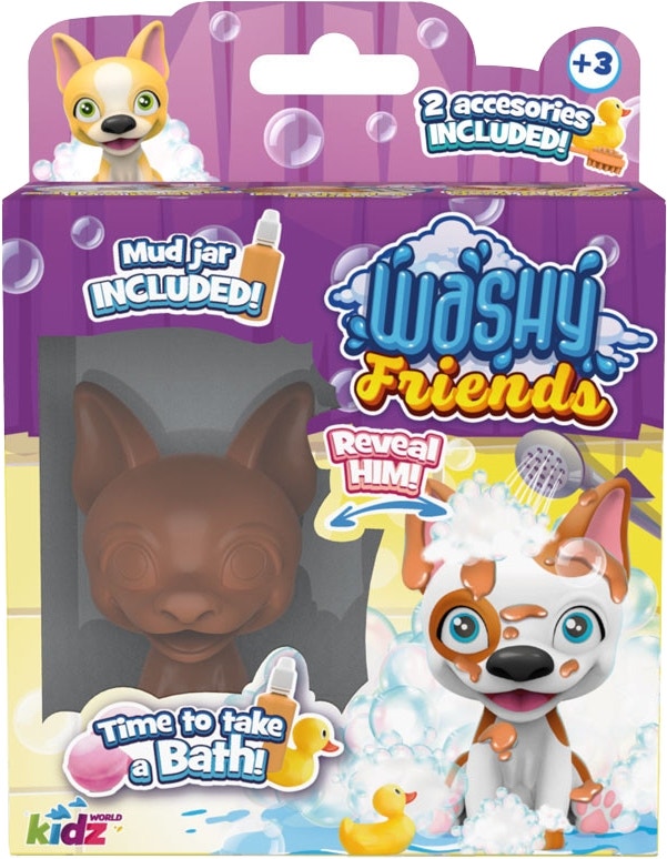 Garrafa Washy Friends Kidz World K02WFS03 Marrom