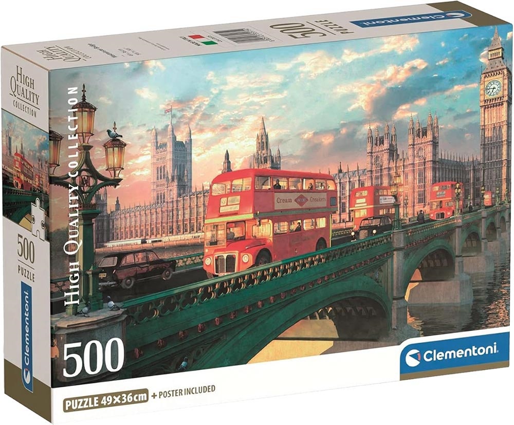 Quebra-cabeças Ponte Westminster Coleção de Alta Qualidade Clementoni - 35575 (500 peças)