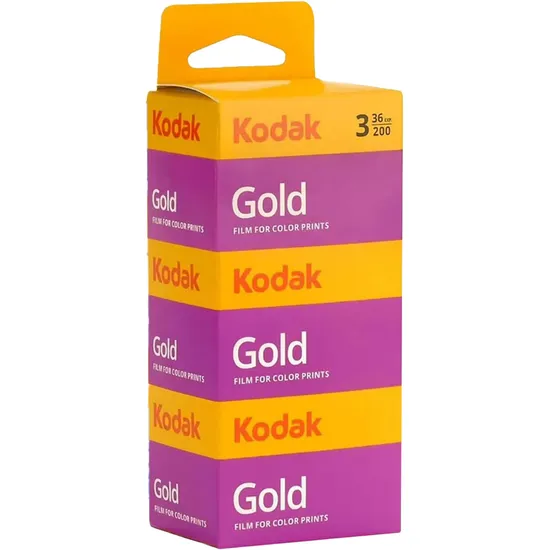 Filme Kodak Gold 200 para Impressões Coloridas Cat 188 0806 - para Câmera Kodak - 3 Unidades