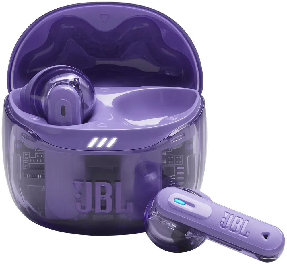 Fone de ouvido sem fio JBL Tune Flex 2 Ghost Bluetooth - Roxo (com cancelamento de ruído)