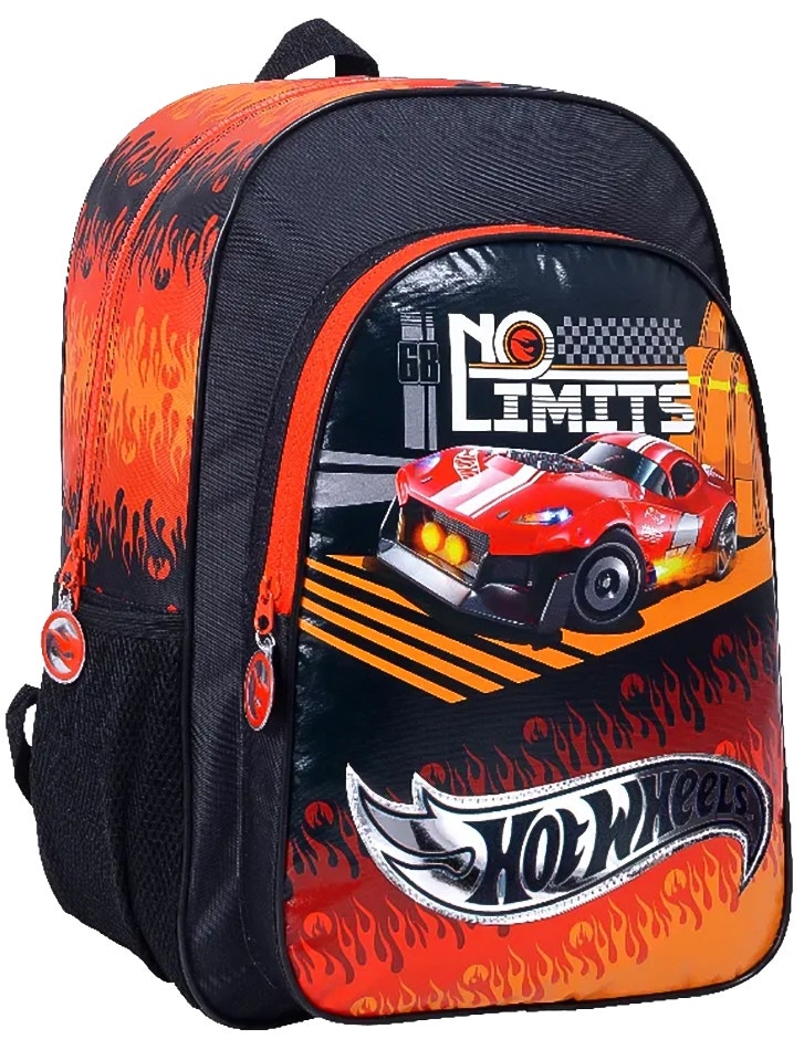 Mochila Escolar Hot Wheels No Limit 75147 (Vermelha)