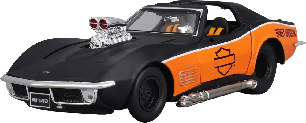 Carrinho 1970 Corvette Harley-Davidson Custom Maisto - 32193