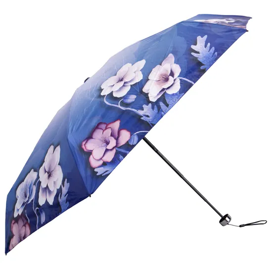 Guarda-Chuva Floral Lilás 18CM Aço 90CM Circunferência