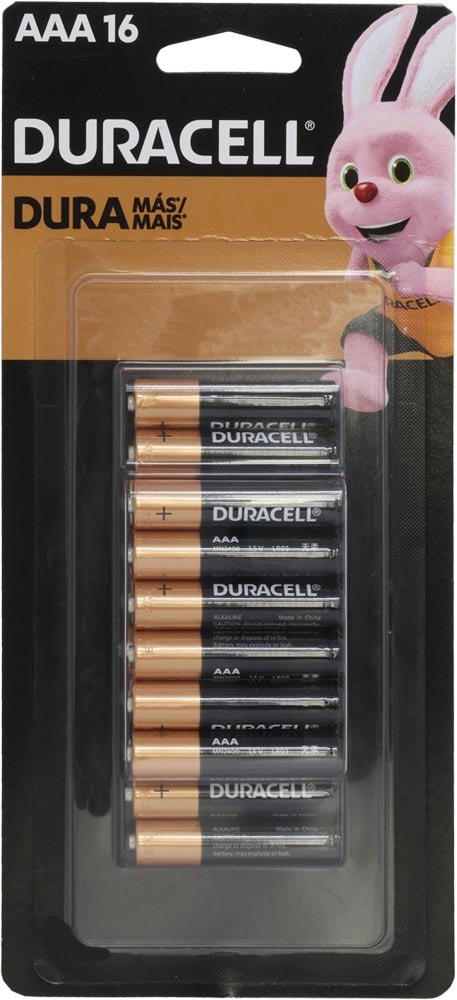 Pilhas Alcalinas Duracell AAA MN 2400B16 - 16 Unidades