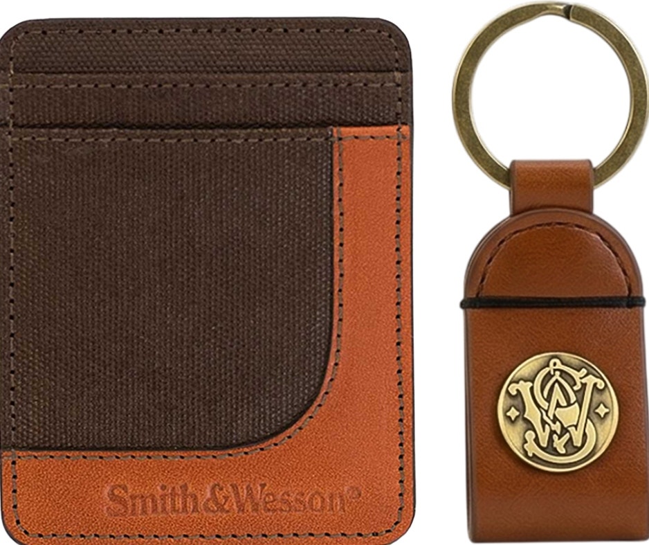 Porta-cartões e chaveiro Smith&Wesson 49673 Masculino - Marrom