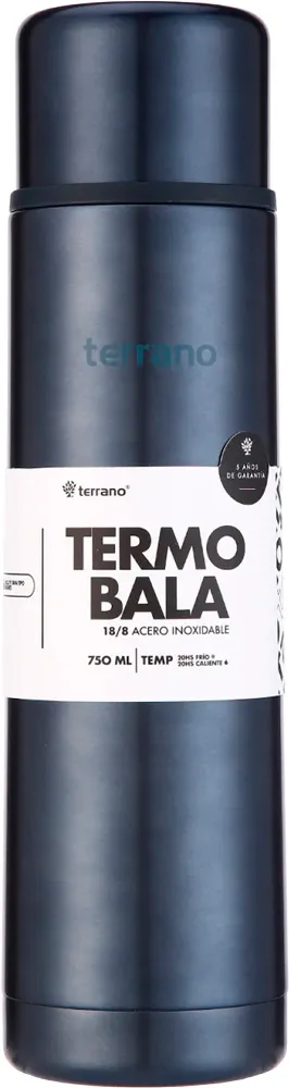 Garrafa Térmica Terrano Bala 750mL 2022485 - Azul Metálico