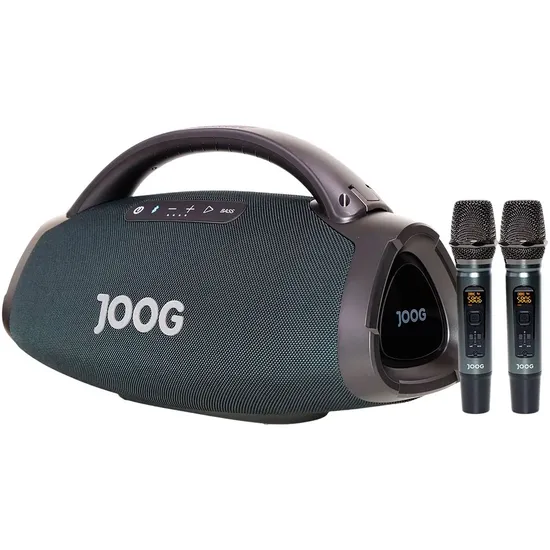 Caixa de Som Joog One Hifi JOF-01 com 2 Microfones + Controle 200W IP67 - Preto