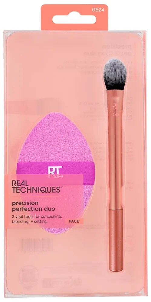 Kit de Pincel+Esponja Real Techniques Precision Perfection Duo (2 Peças)