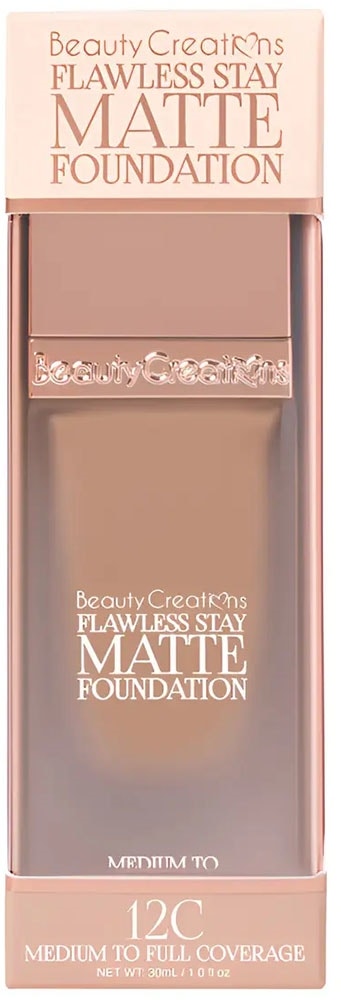 Base Líquida Beauty Creations Flawless Stay Matte Foundation 12C - 30mL