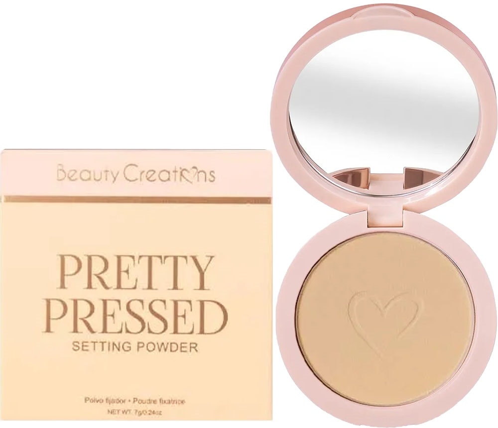 Pincel Bush Beauty Creations Pó Fixador Prensado Pretty Peach Please - 7g