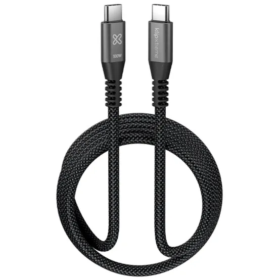 Cabo USB-C Klip Xtreme Powergo 550 KAC-550-6FT 100W (1.8M) - Preto