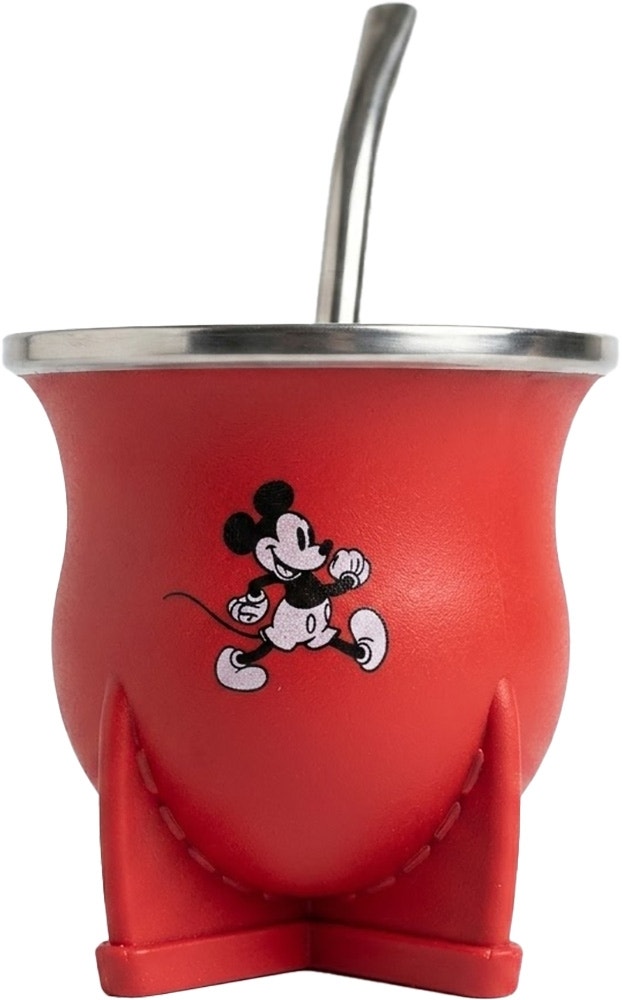 Copo + Bomba de Chimarrão Mickey Mouse em PPR - Vermelho