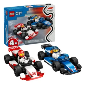 Jogo Lego City F1 Williams Racing e Carros de Corrida Haas F1 92 Peças