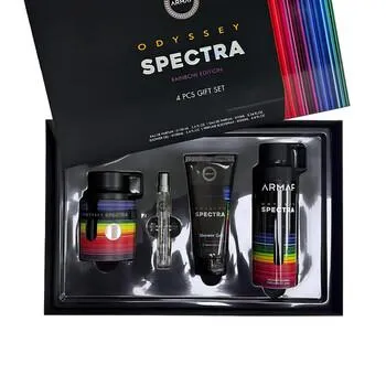 Kit Armaf Odyssey Spectra 100ML + Xampu + Sabonete para o Corpo + Spray Corporal