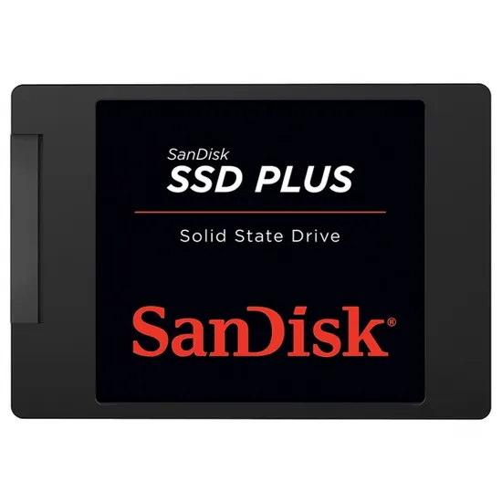 Disco SSD Sandisk Plus, 240GB, 2,5", SATA 3, Leitura 530MB/s, Gravação 440MB/s, SDSSDA-240G-G26