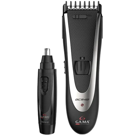 Cortador de Cabelo Gama Kit GC542 220V + Depilador Nasal GNT512 - Preto