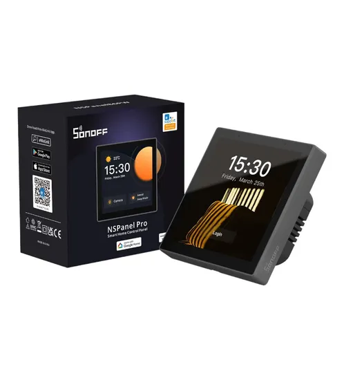 Interruptor Inteligente de Parede Wifi Sonoff Nspanel Pro Preto