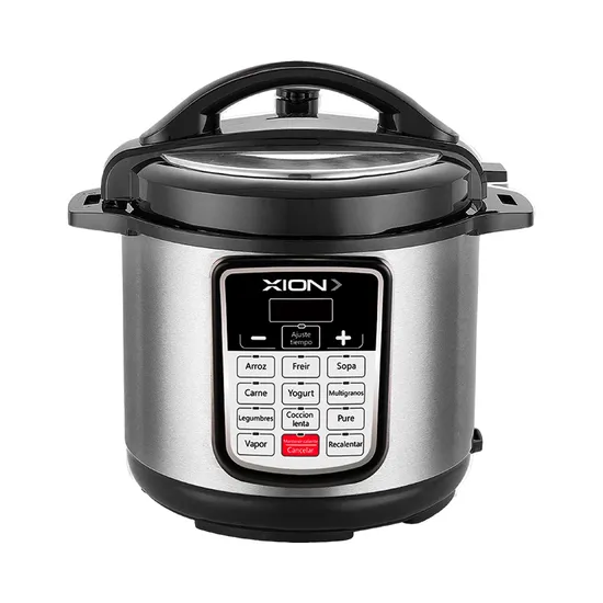 Panela de Pressão Elétrica Xion XI-OP105 5L 900W 220V Prata - Preto