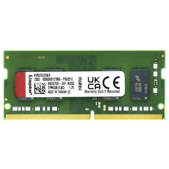 Memória NB DDR4 8 GB 3200MHz Kingston KVR32S22S8/8