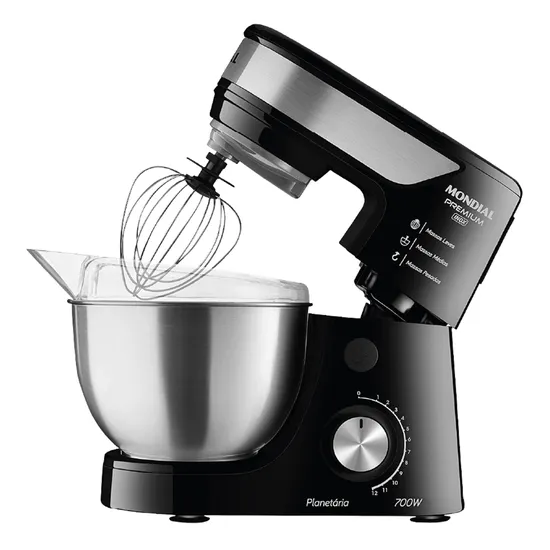 Batedeira Planetária Mondial Premium Inox 2 Tigelas 700W 220V