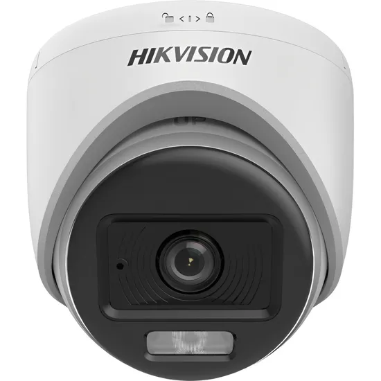 Câmera de Vigilância Hikvision Dome DS-2CE70KF0T-LPFS 3K Colorvu - Branco/Preto