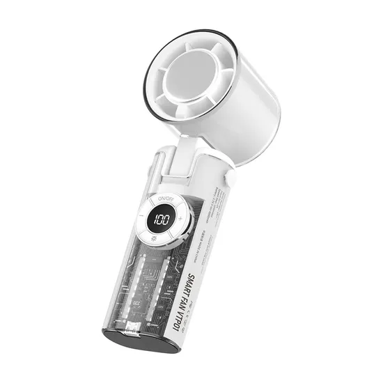Mini Ventilador Portátil Smartfy VTP01W - Retrátil - Modo de Resfriamento - Recarregável - Branco