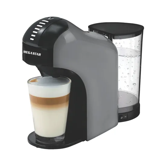 Cafeteira Multicápsula Mega Star CAF02G 900ML 1400W 220V Cinza - Preto