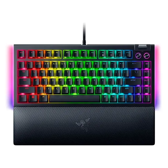 Teclado Gamer Razer BlackWidow V4 RZ03-05003400-R3U1 RGB Switch Hotswap Layout 75% USB - Fantasma Verde