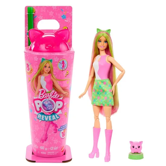 Boneca Barbie Pop Reveal Animal Party 1 Peça Sortida