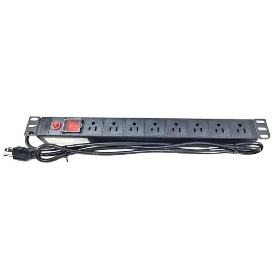 Filtro de Linha Rack Régua 15AMP 08 Tomadas 110V US