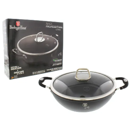 Panela com Tampa Mármore Preto 3.8L